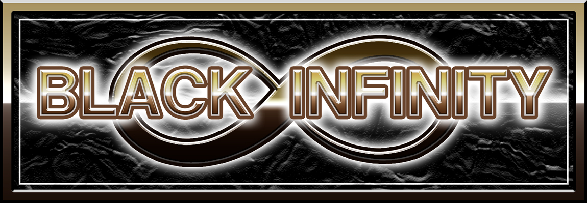 クリアボートの最上位プラン「BLACK INFINITY」のロゴ画面