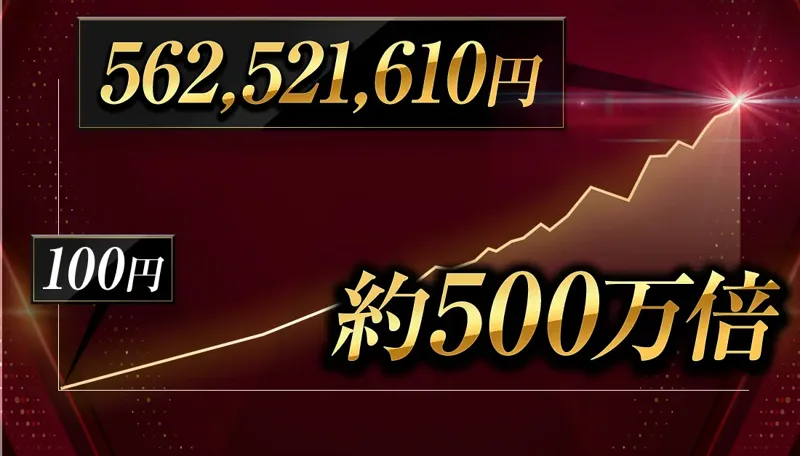 EMPIRE広告内の「約500万倍」を示す画像